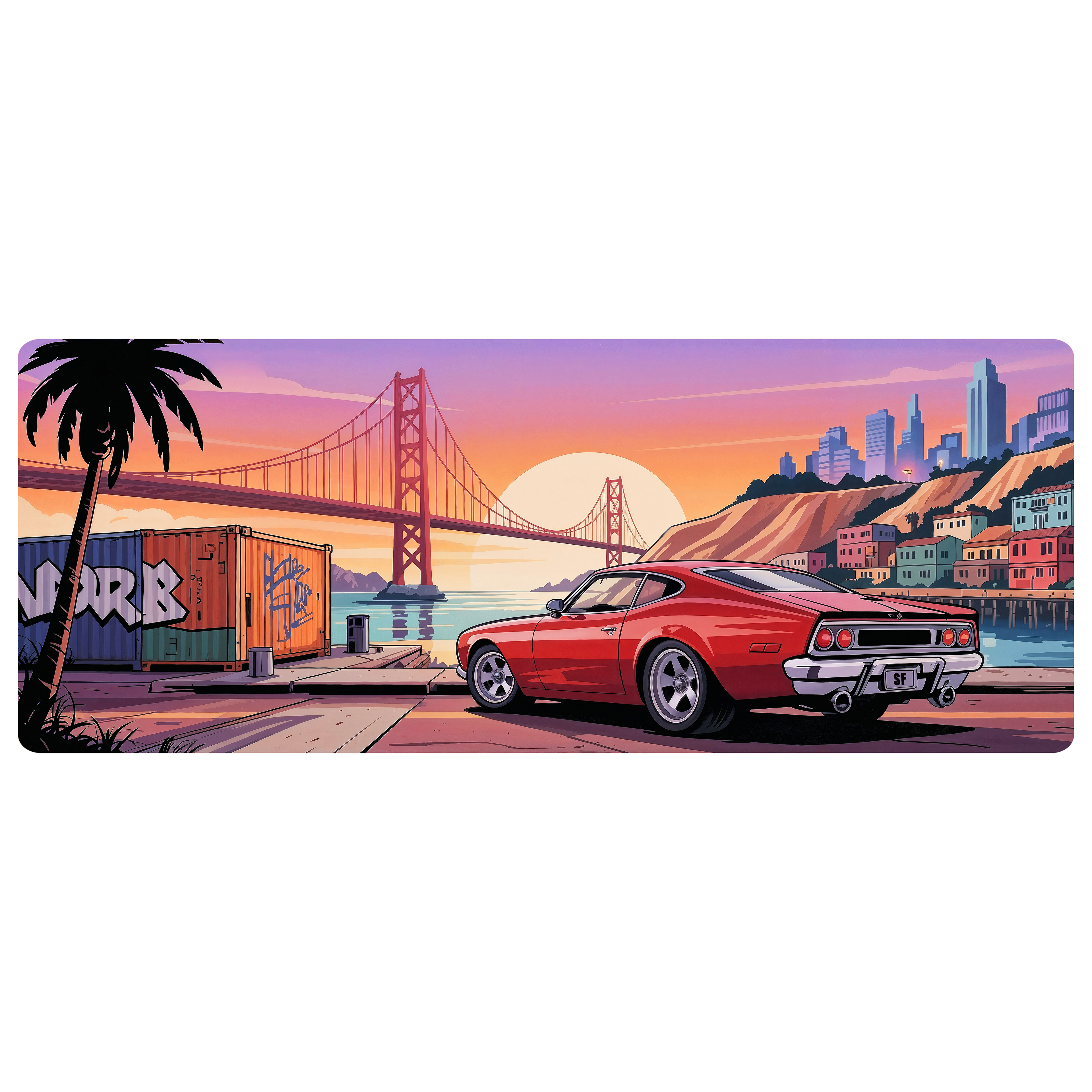 EDYCJA SUMMER+ 🌴 Obszywana podkładka pod mysz San Francisco