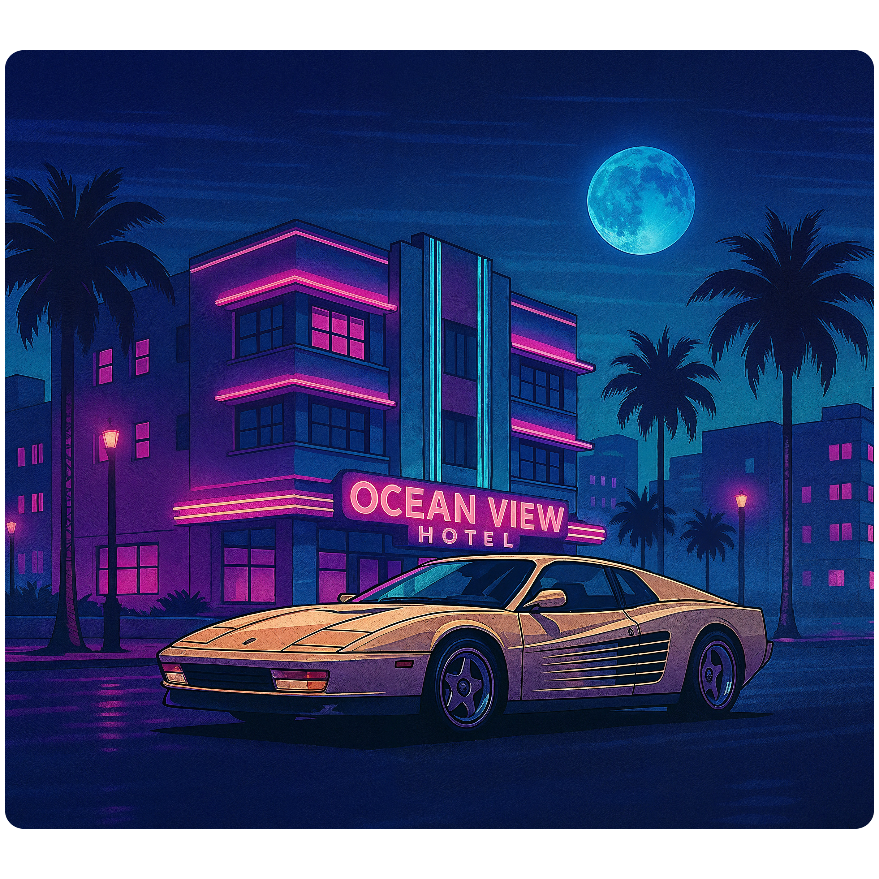 EDYCJA SUMMER 🌴 Obszywana podkładka pod mysz Ocean Drive