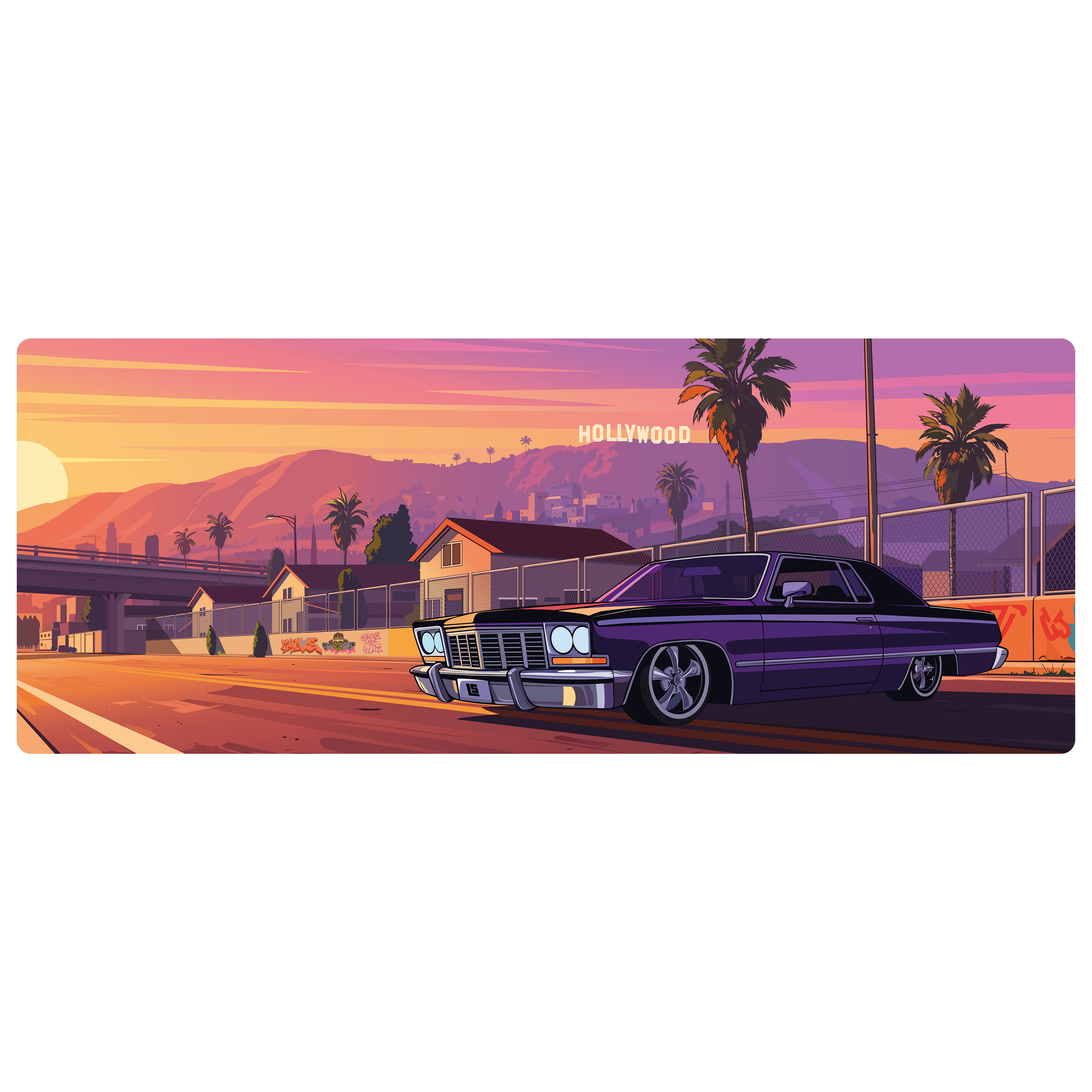 EDYCJA SUMMER+ 🌴 Obszywana podkładka pod mysz Los Angeles